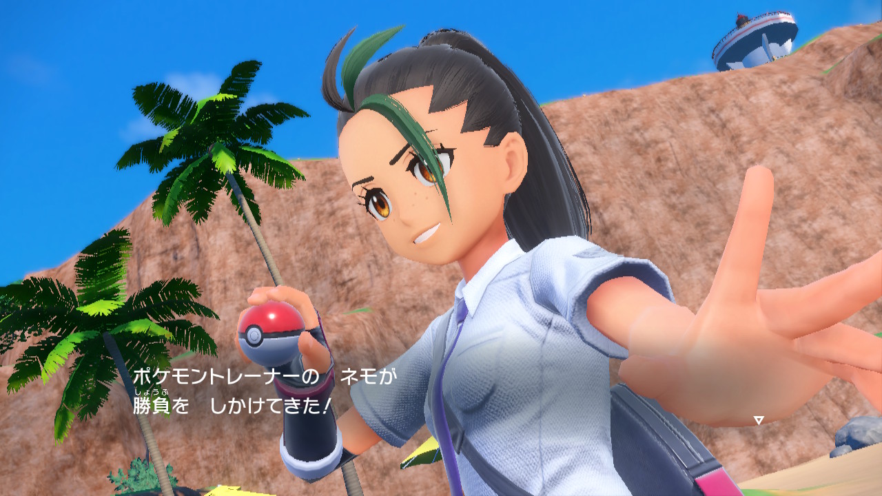 ネモとポケモンバトル