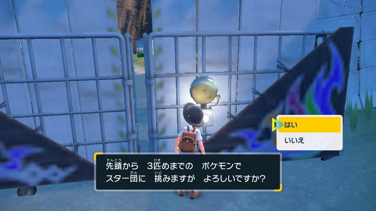 先頭から3匹目までのポケモンでスター団に挑む